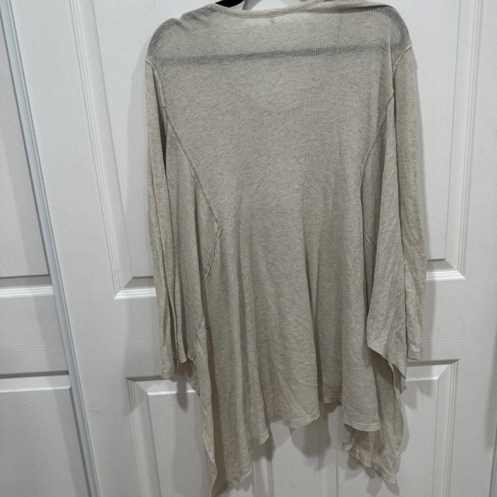 Women’s  Free People Oatmeal Waffle Long Sleeve‎ Top Small. S - Picture 6 of 8